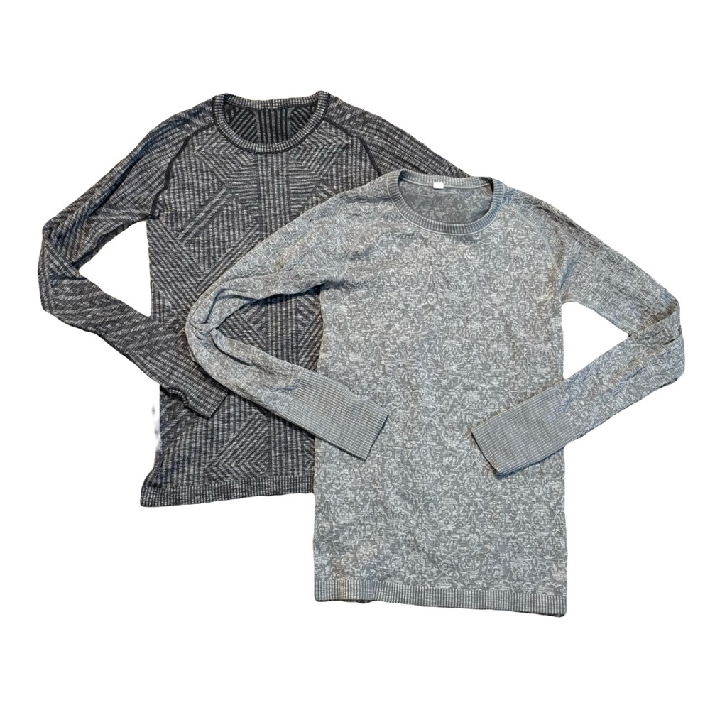 2 Lululemon textured running tops size 4